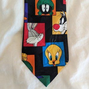 Vintage Looney Tunes Mania Mens Novelty Necktie Vintage 1990s Tie
